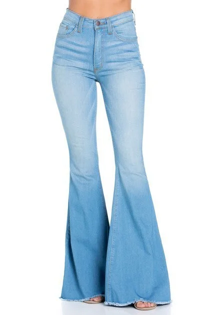 Logan Bell Bottom Jean in Light Blue -Inseam 32