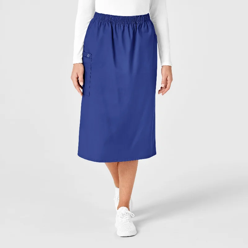 WonderWORK Women's Pull On Cargo Scrub Skirt - Galaxy Blue