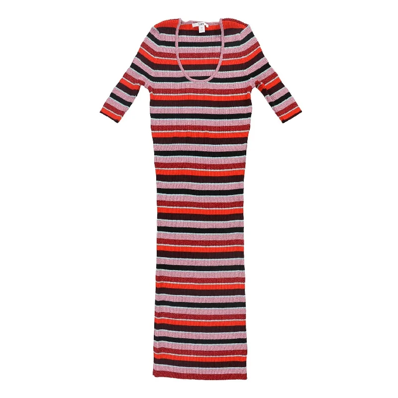 Bar Iii Womens Metallic Striped Sweater Dress