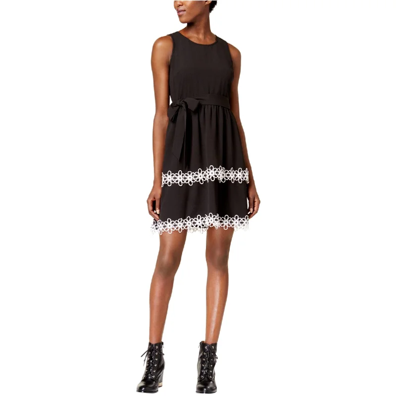 Maison Jules Womens Tiered Fit & Flare Dress