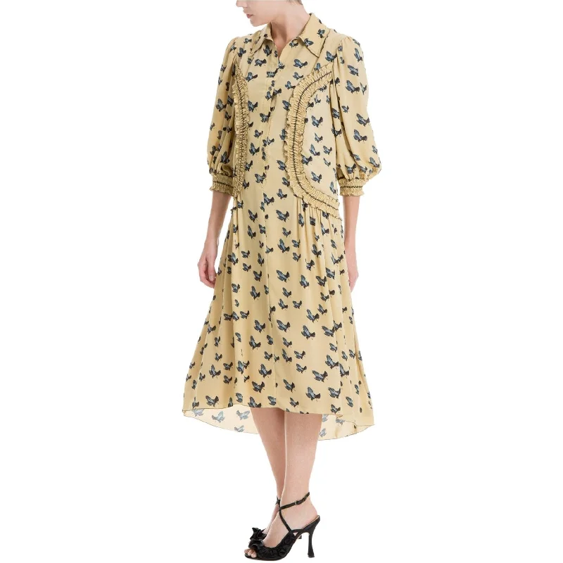 Max Studio London Womens Printed A-Line Dress