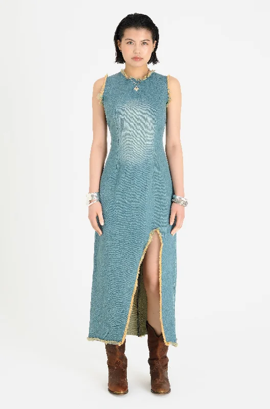 Pixie Denim Maxi Dress