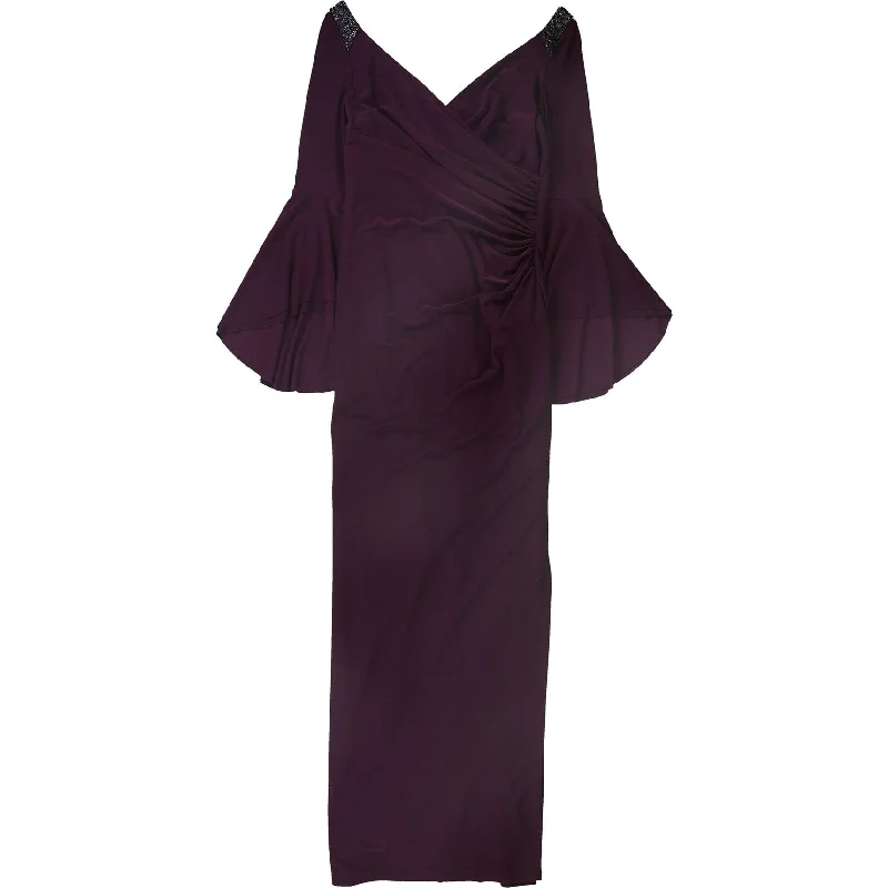 Ralph Lauren Womens Embellished Gown Dress, Purple, 10