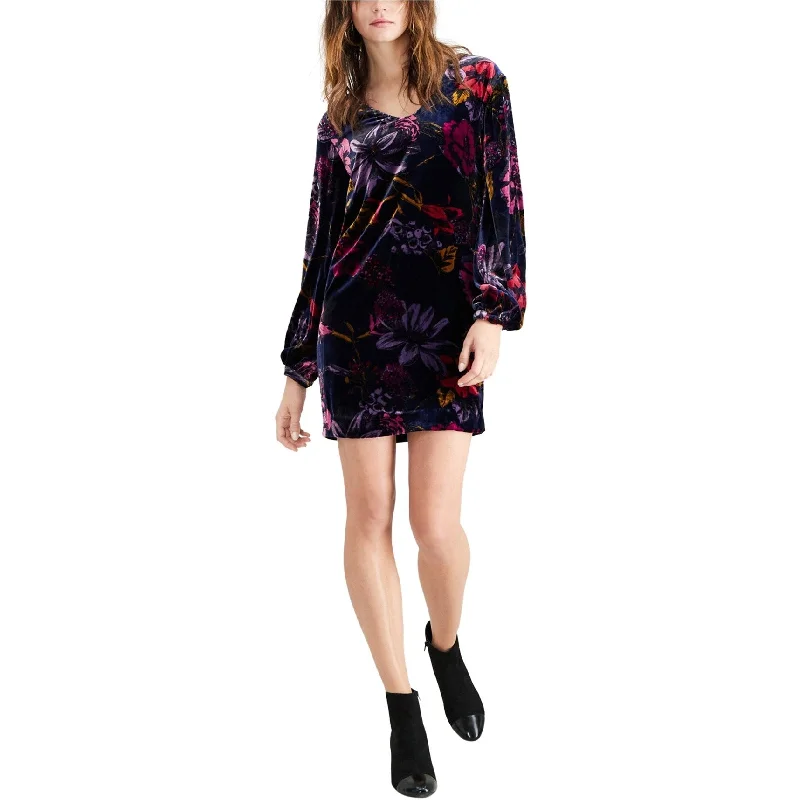 Trina Turk Womens Floral Print Sheath Dress, Purple, X-Small