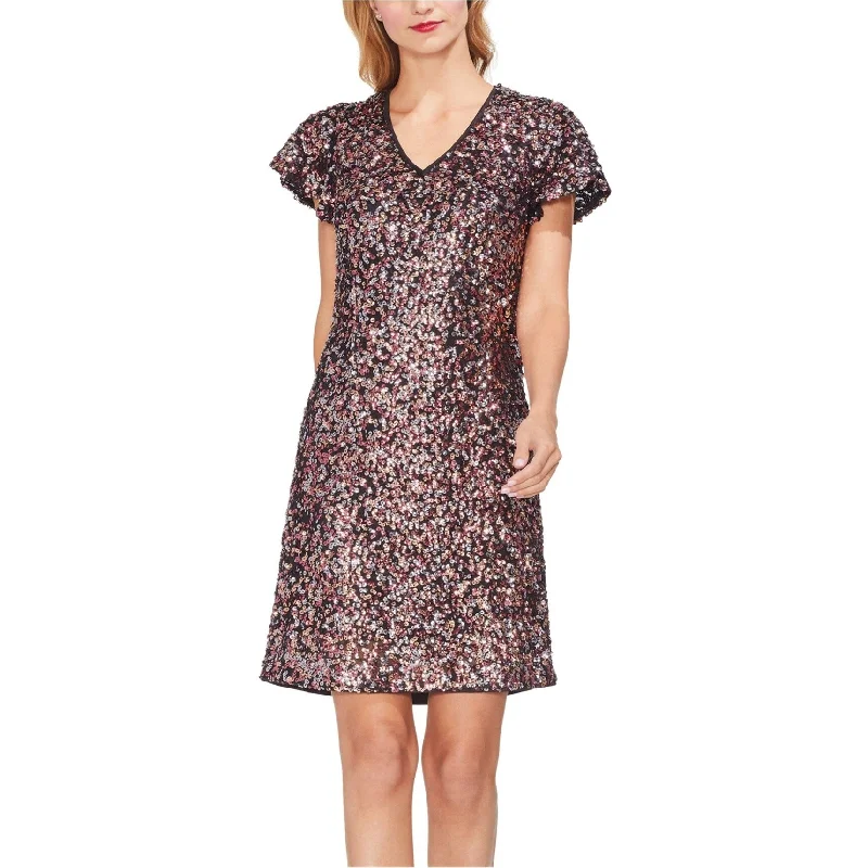 Vince Camuto Womens Flutter-Sleeve A-Line Dress