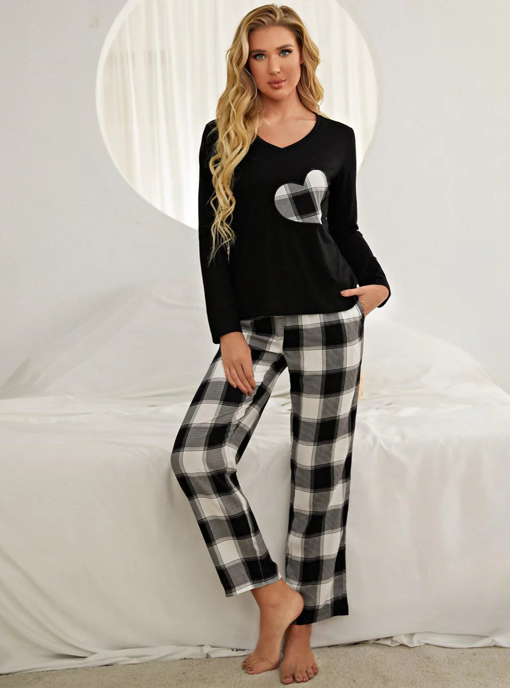 CLASSY SILK-LIKE PLANT PRINTED LONG-SLEEVED PANT