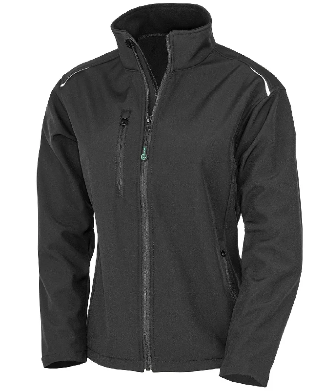 Black - Women's recycled 3-layer printable softshell jacket