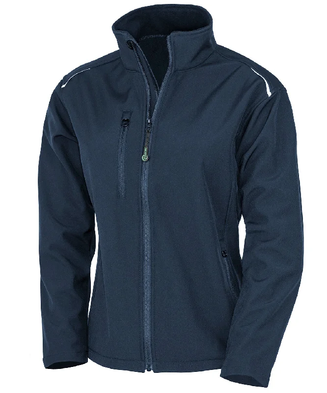 Navy - Women's recycled 3-layer printable softshell jacket