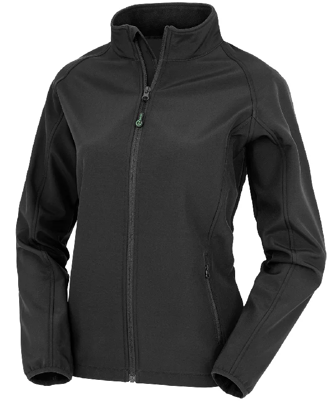 Black - Women's recycled 2-layer printable softshell jacket