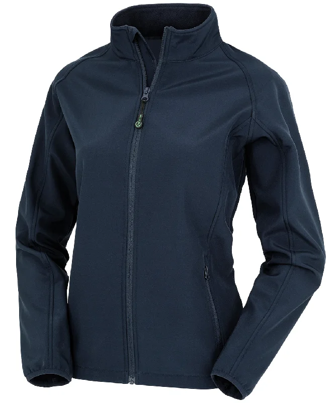 Navy - Women's recycled 2-layer printable softshell jacket