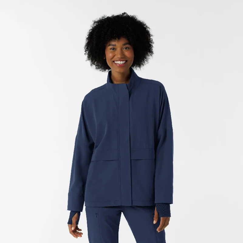 Women's Germs Happen Packable Scrub Jacket - Navy