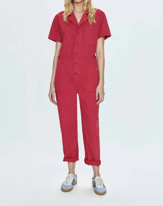 Grover Short Sleeve Field Suit In Rouge