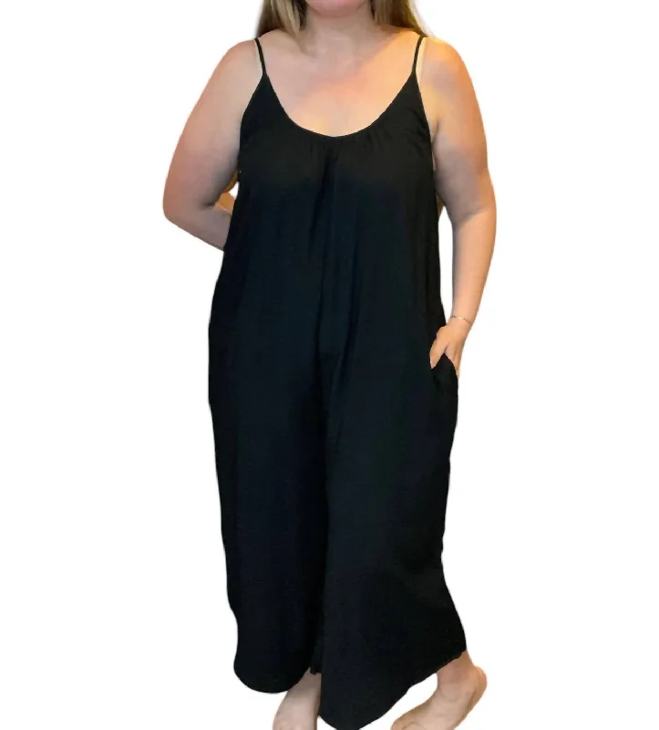 Pocket Jumpsuit In Black